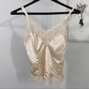 Vintage Cream Lace Tank Top